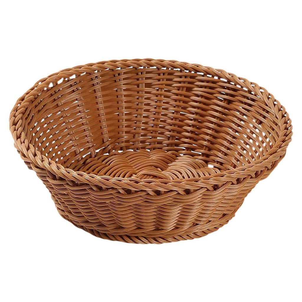 Woven Storage Basket,Fruit Vegetables Basket Imitation Rattan,Handwoven for Dining Table