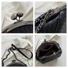 PU Leder Mode Clip Tasche für Frauen Neue Gewebte Kette Tasche Retro Textur Schulter Umhängetasche frauen Tasche Pendeln handtasche