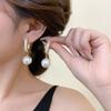 New Fashion Korean Imitation Pearl Drop Dangle Earrings for Women Girls Luxury Shinying Zircon Wedding Earrings Jewelry Gift