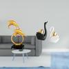Modern Lifelike Dolphin And Swan Figurines Desktop Ornaments Collectible Home Desk Decoration for