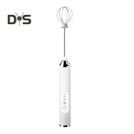Frullatore elettrico, frusta, sbattitore, 3 velocità, ricaricabile tramite USB, frullatore portatile per alimenti, caffè, latte, bevande, uova, senza fili, design portatile, cucina