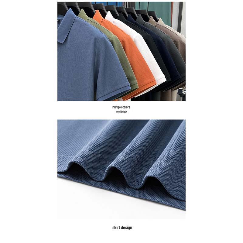 Hengyuanxiang Men's Pure Color Cotton Polo Shirt