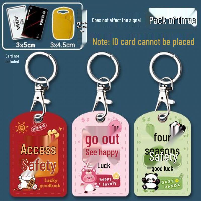 Mini Community Card Case Keychain - ICID Access Protective Sleeve & Bus/Elevator Holder