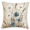 Elegant Watercolor Floral Pillow Covers Soft Color Cushion Covers Zippered Sofa Living Room Bedroom Outdoor Home Botanical Art