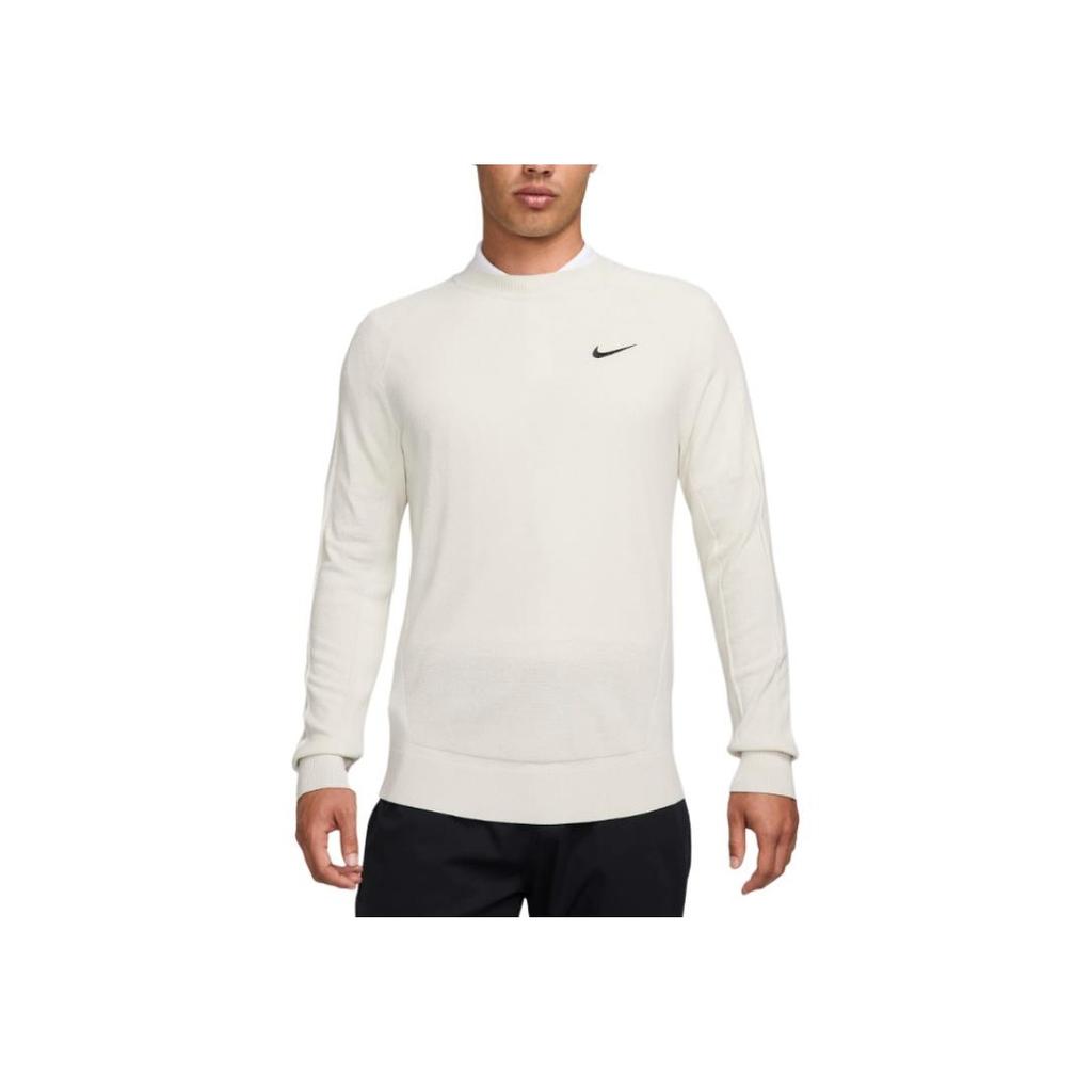 Nike Tour Comfortable Soft Solid Color Long Sleeve Knit Top Men tops Light-Bone FQ8833-072