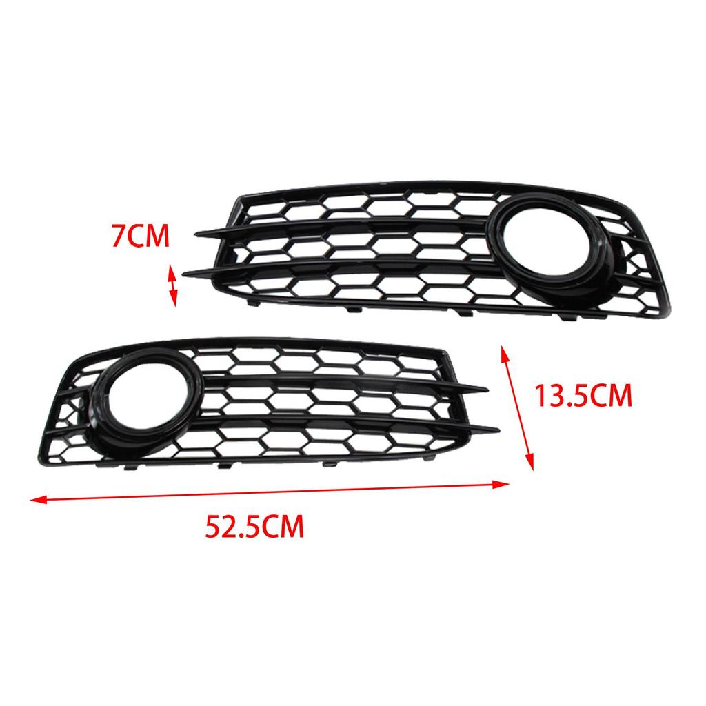 2Pieces Front Bumper Fog Light Grill Replacement Car Accessories 8P0807682Q