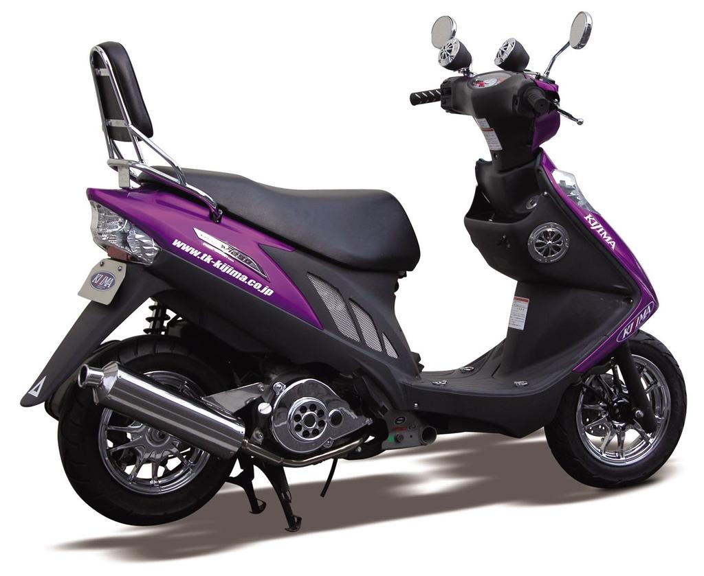 Kijima Motorcycle Parts Backrest Address Basic Back Pad Included V125S/V125S 210-0016