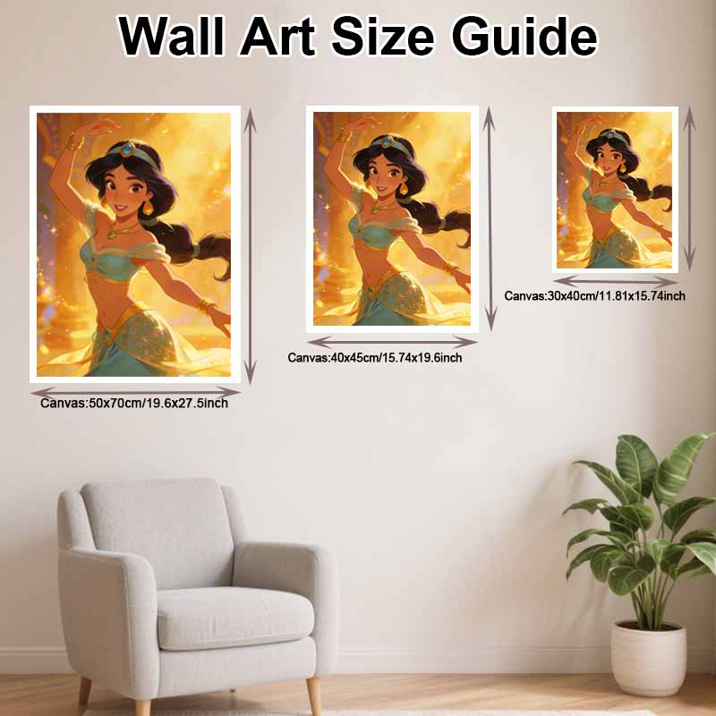 Disney Jasmine Diamond Paint Painting Art Kit Handmade DIY5D Princess Arabian Nights Home Decor Gift