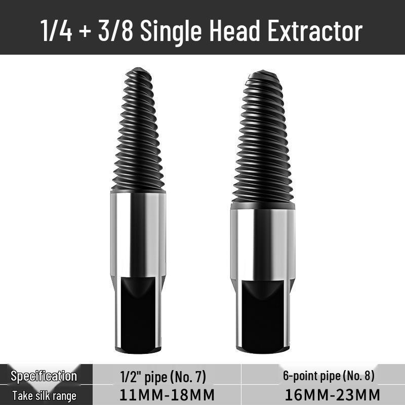 Doppelköpfiger Linksgewinde-Ausdreher für abgebrochene Wasserhähne, Rohre und Schrauben