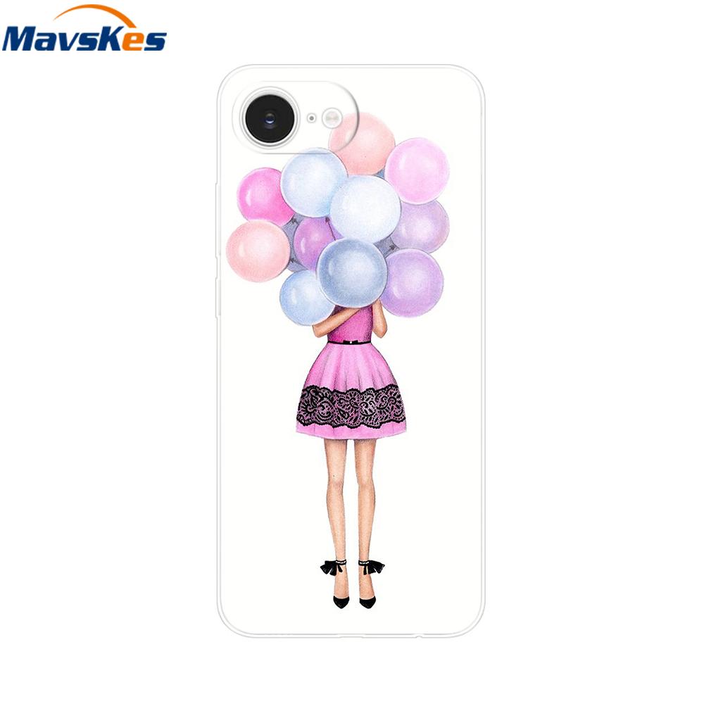 For iPhone 16e Case For Apple iPhone 16e Case Luxury Clear Painted Cover Case For iPhone 16e 16 E Coque Protective Cover Fundas