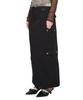 Crank Washed Cargo Maxi Skirt_Black
