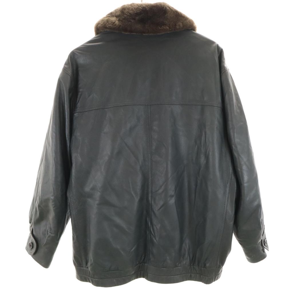 Herno Lata 80. Wyprodukowana we Włoszech Stara kurtka skórzana 48 grafitowa Męska Używana
