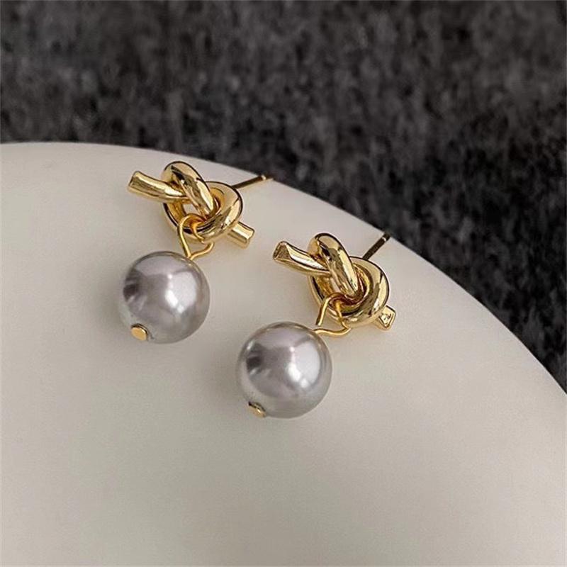 Vintage Small Smooth Ball-Shape Drop Dangle Earring for Women Creative Gold Color Pendant Earring Charming Female Ear 2026 New