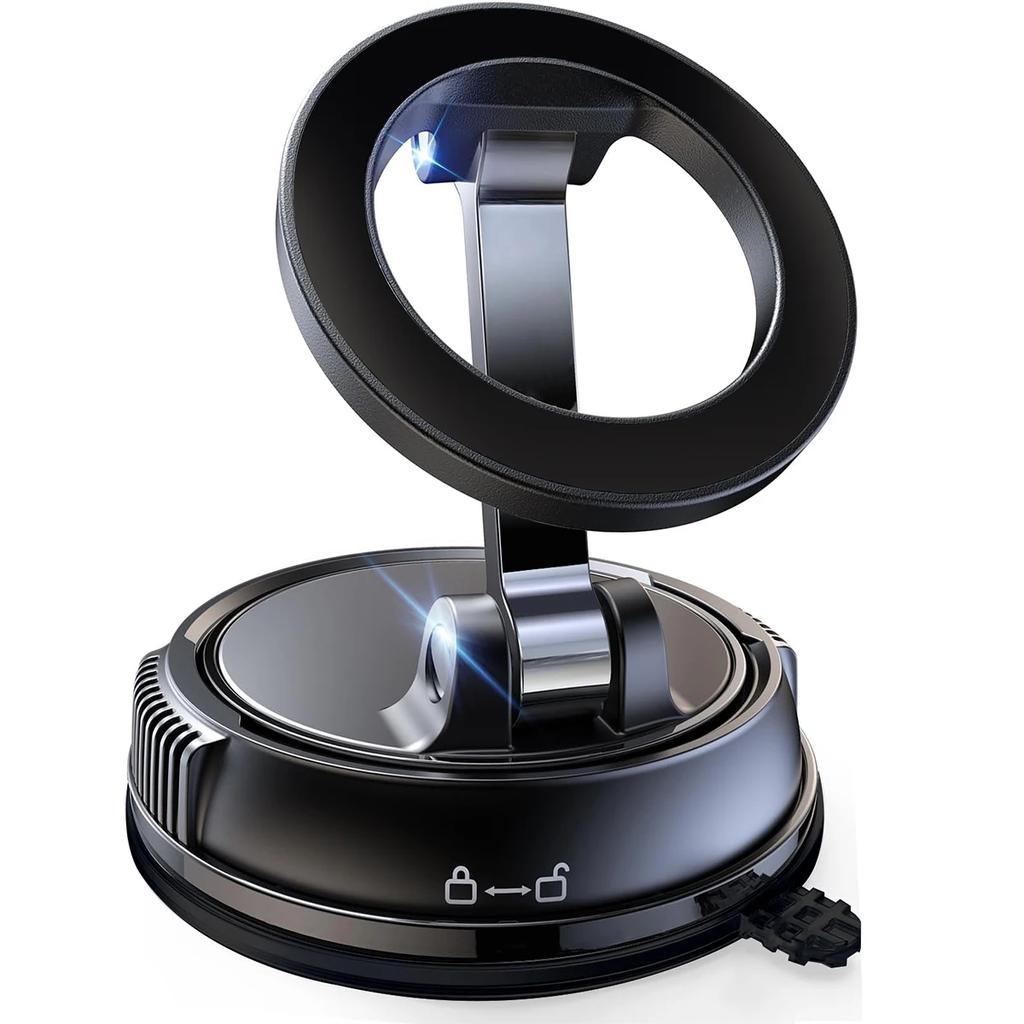 2026 Upgraded 360° Vacuum Magnetic Car Phone Holder for Magsafe [96+LBS Strongest Suction & 2800gf Strongest Magnetic]