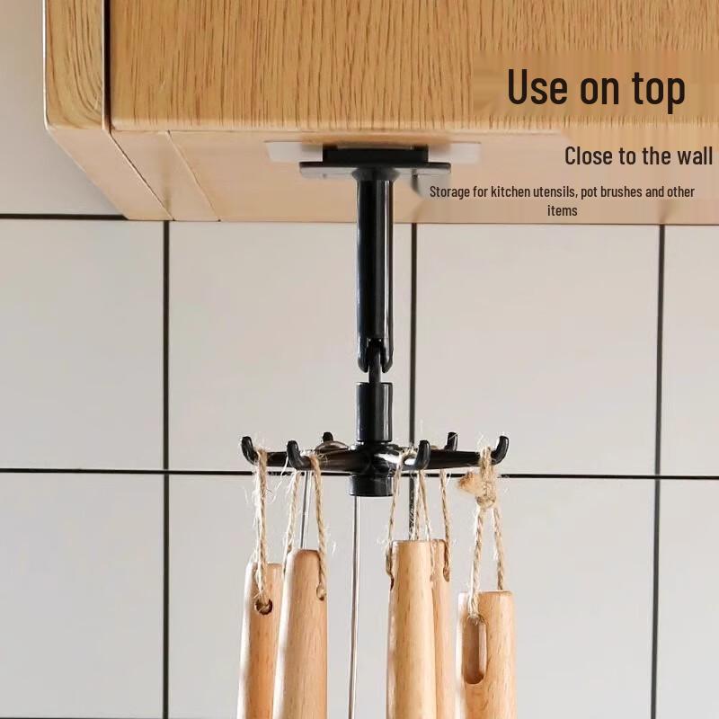 Multifunctional 360° Rotating Storage Hooks