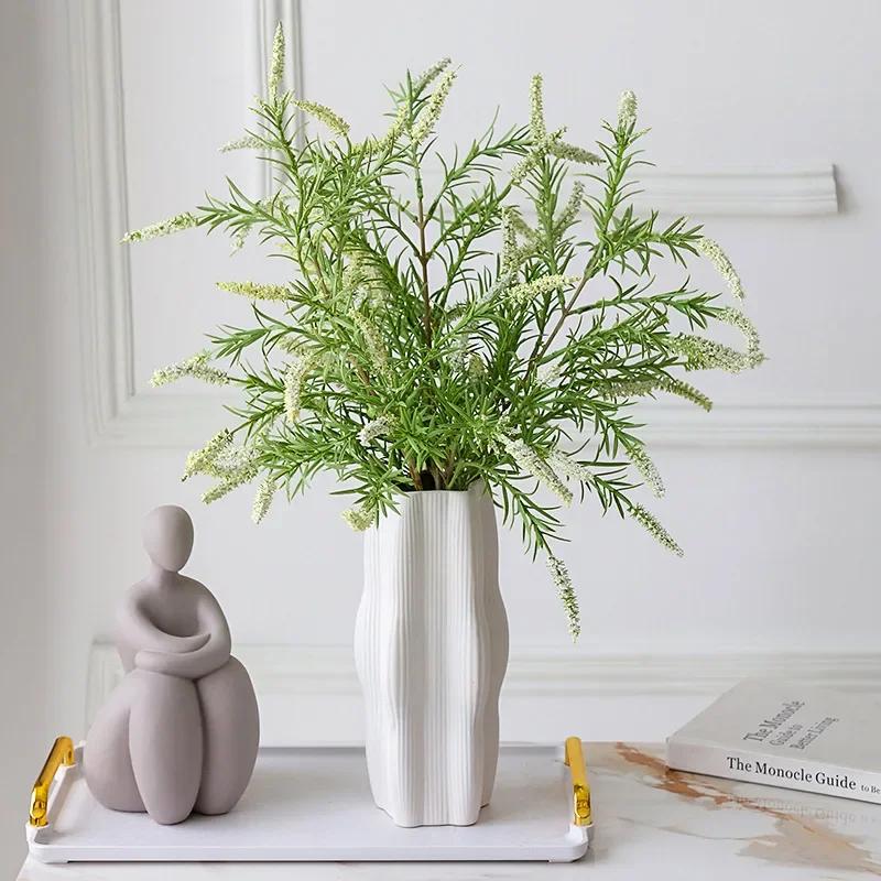 Creative Artwork Ceramic Vase Black and White Flowers Pots Desk Decoration Artificial Flower Decorative Floral Arrangement Vases