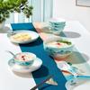 JINGREPUBLIC Chinese Landscape 16-Piece Ceramic Dinnerware Set