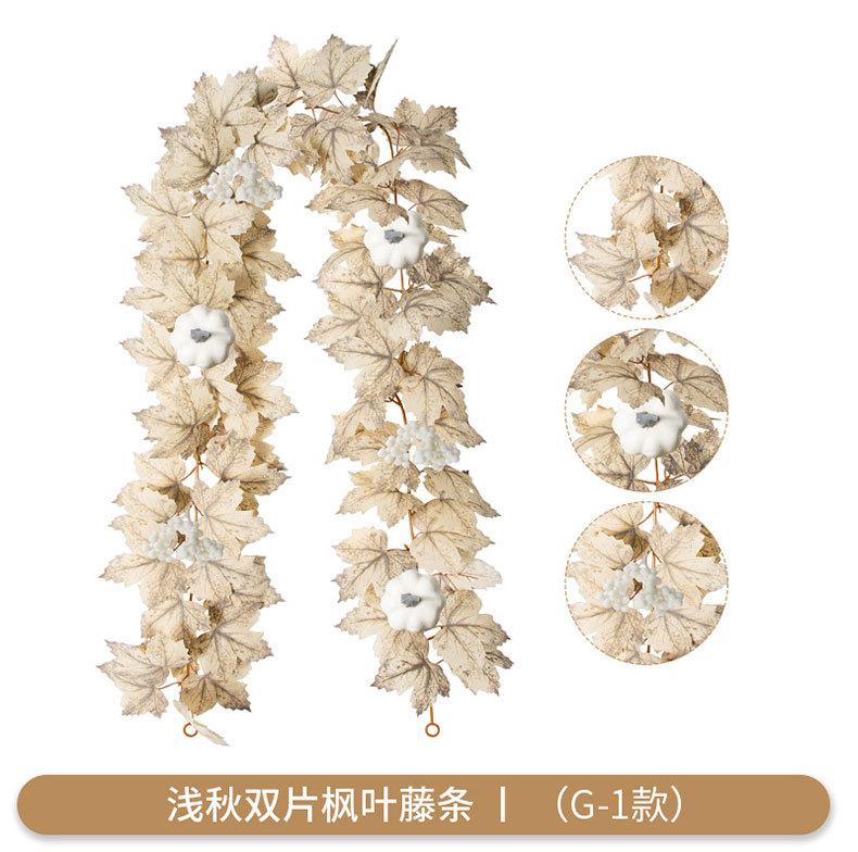 Fleur Artificielle Simulation Feuille d'Érable Vigne Européenne et Américaine Saison de la Récolte Enroulement Vigne de Simulation Décoration Extérieure Feuille d'Érable de Simulation