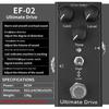 Compact Electric Guitar Effects Pedal: Overdrive, Distortion, Tremolo, Delay, Chorus, Reverb