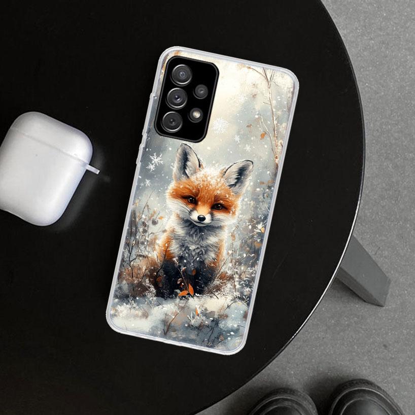 Animal Fox Phone Case Cover for Samsung Galaxy A12 A22 A32 A52 A72 A02S A51 A50S A31 A20S A10S Note 20 Ultra 10 Plus Galaxy A12