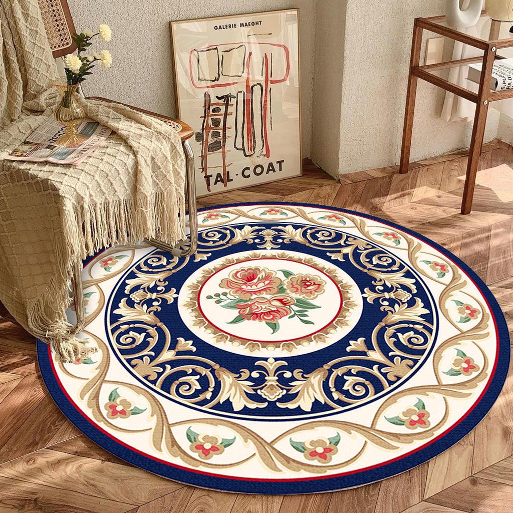 European Round Living Room Red Carpet 200x200 Decoration Home Balcony Hanging Chair Mat for Floor Rugs for Bedroom Kids Room
