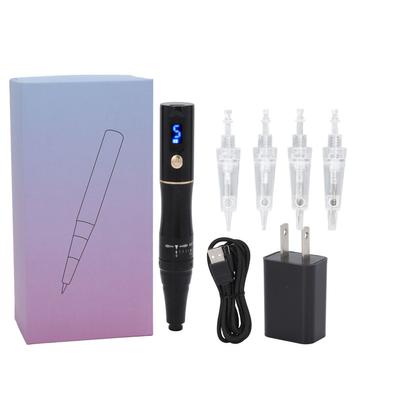 Microblading Machine Rechargeable Portable Eyebrow Lip Eyeliner Tattoo Machine Pen Black 100‑240V