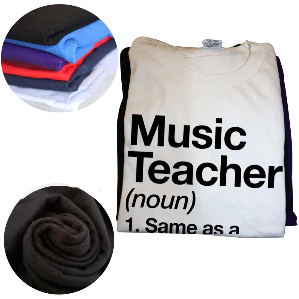 Novinka Úžasný učitel hudby Definice Trička Grafická Bavlna Streetwear Krátký Rukáv Narozeninové Dárky Letní Styl Tričko