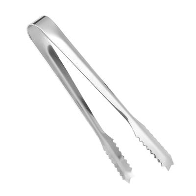 Stainless Steel Sugar Ice Pastry Sugar Cooking Clip Clamp Salad BBQ Tong Bar Tools Gloss Silver