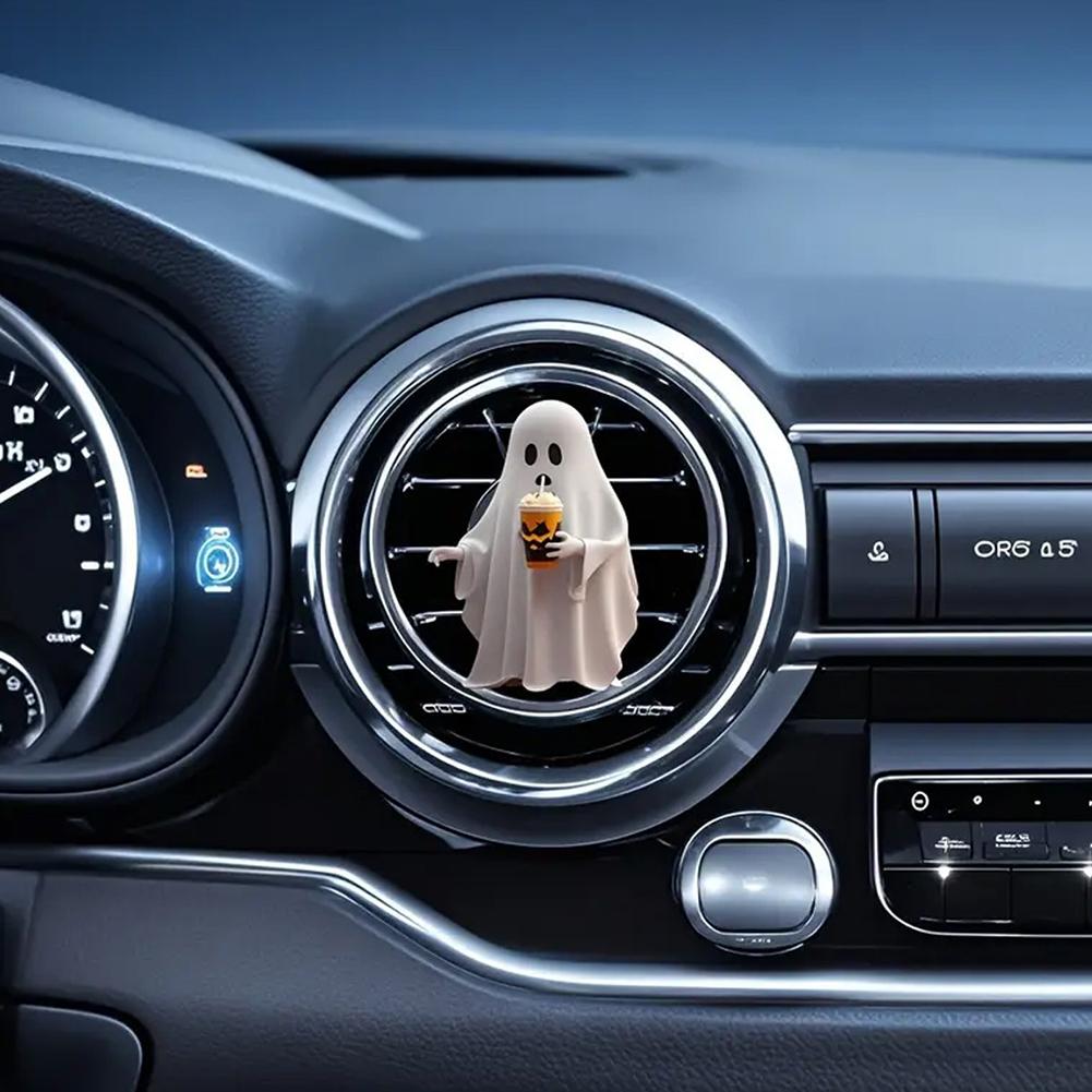 3PCS Halloween Car Cute Ghost Cartoon Figure Air Outlet Clip Car Decoration Accessories Car Accessories Funny  Decoration Gift