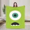 Mike Wazowski Monsters University Flannel Throw Blankets Monsters Inc Blankets for Sofa Bedroom Warm Bedroom Quilt,