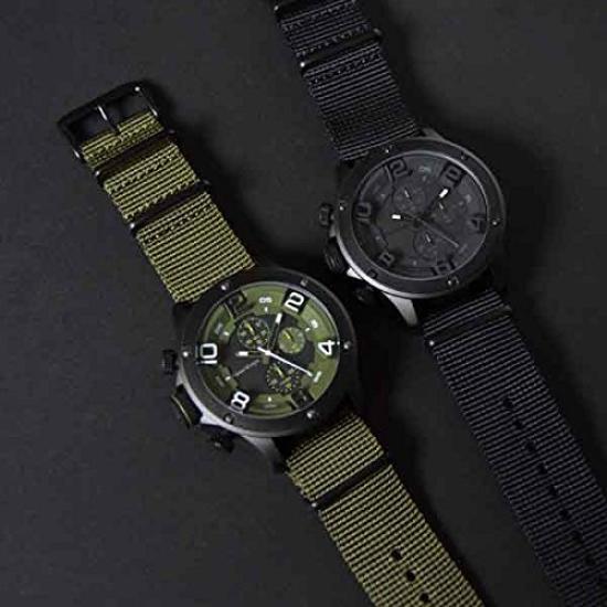 Franc Temps Gavarnie NATO Kronograf Helt Svart