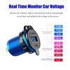 Quick Charger Aluminum Qc3.0 Dual Usb Car Charger With Switch Button Led Voltage Display For 12V/24V Cars Boats Motorcycle