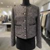 VOV Synthetic Leather Herringbone Trim Jacket
