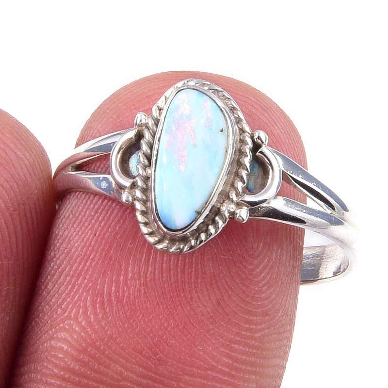 

Натуральный австралийский опал драгоценный камень 925 пробы серебро ювелирное кольцо S.9 e3K13