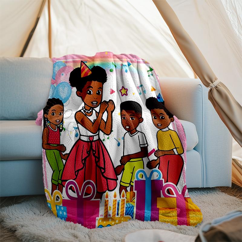 Gracie's Corner Theme Printed Blanket - Perfect for Couch, Bed, Travel & Outdoor Use | Machine Washable, Cozy & Durable.