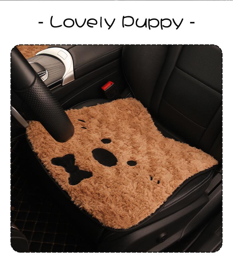 Cartoon Winter Plush Heated Seat Cushion with USB for Car or Office