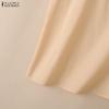 ZANZEA Women Casual Splice V-Neck Loose Sleeveless Tank Tops