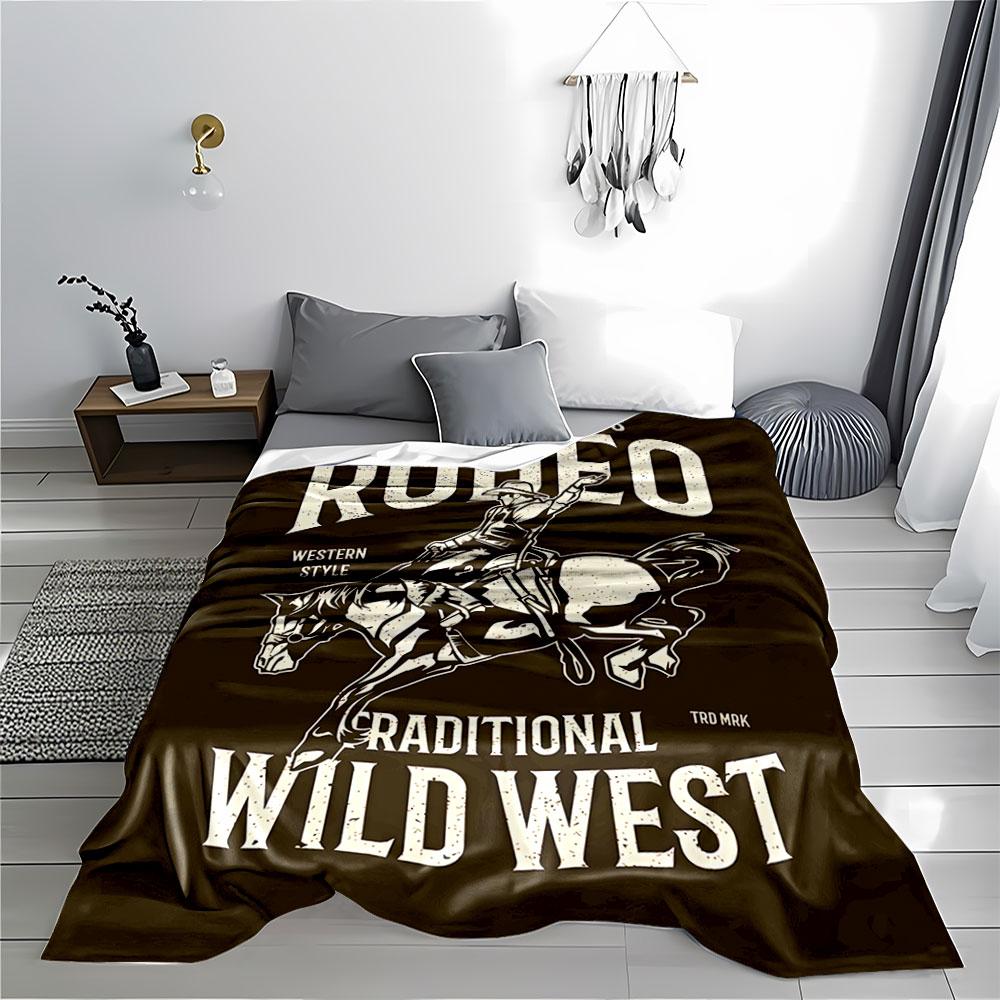 Wild West Rodeo Blanket for all seasons blanket lunch break throw gift