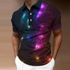 Trendiges kurzärmeliges Poloshirt mit nautischem Aufdruck, lässige Herren-Tageskleidung.