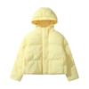 Winter Fashion Loose Women Short Bread Coat with Flower Hooded Warm Thicken Jacket