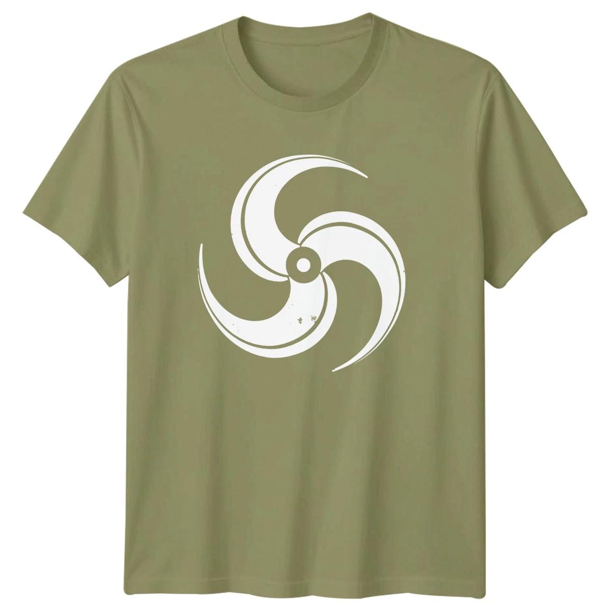 Abstract Swirl Symbol Mens T-Shirt Graphic Vortex Design L