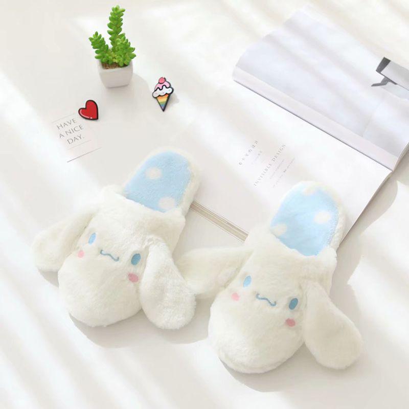 Cozy Kuromi My Melody Warm Indoor Slippers Shoes With Soft Furry Texture