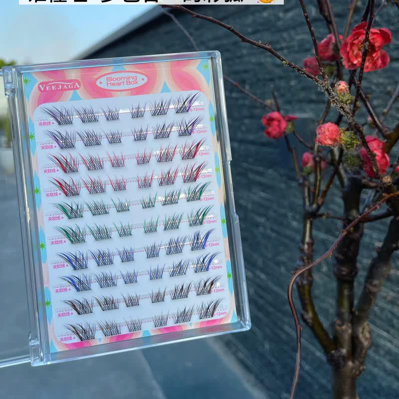 VEEJAGA Blossom Heart Glue-Free Eyelashes