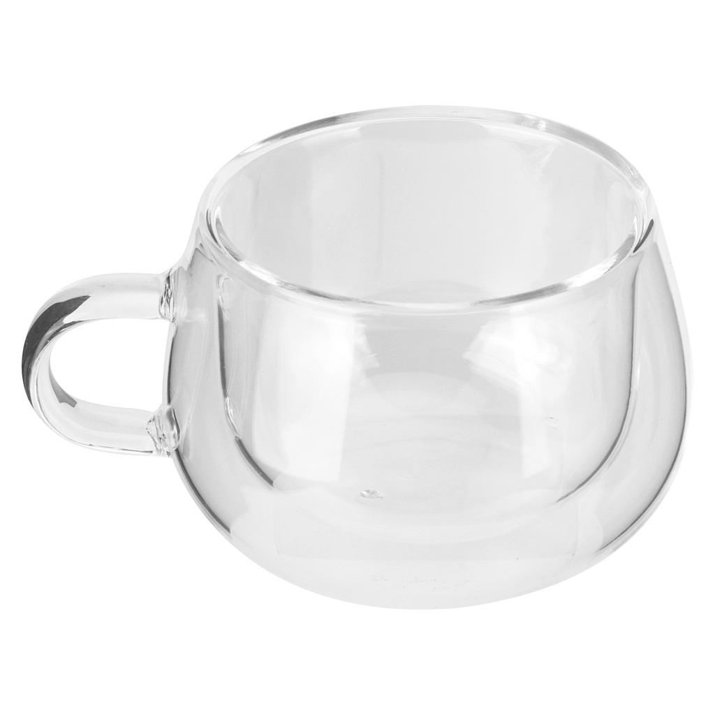 150ml DoubleLayer Glass Cup with Handle Transparent Coffee Mug for Home Kitchen Birthday