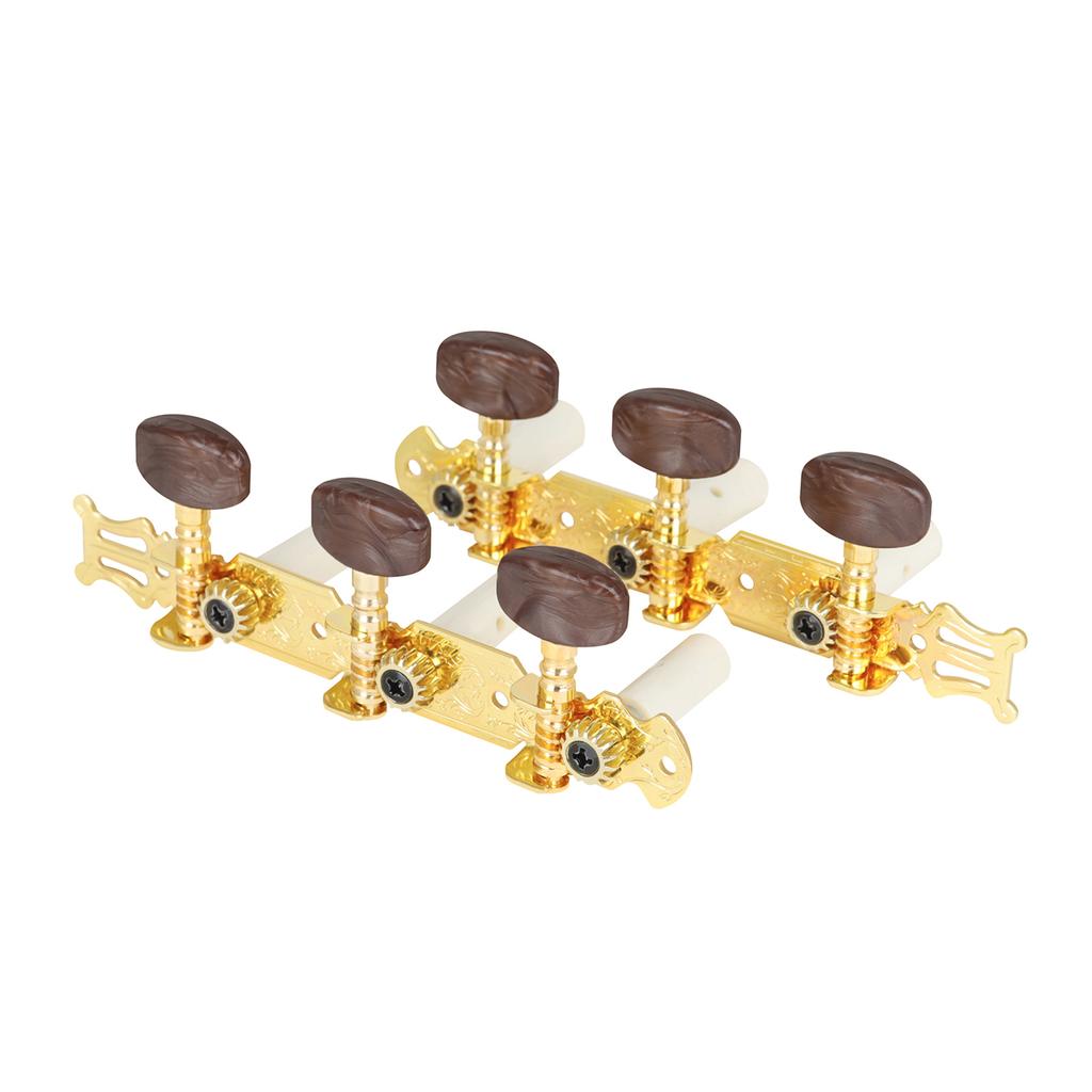 LADE 3+3 Open Style Guitar String Tuning Pegs with Mounting Screws Agate Head Plastic Column Tuner Machine Heads Guitar