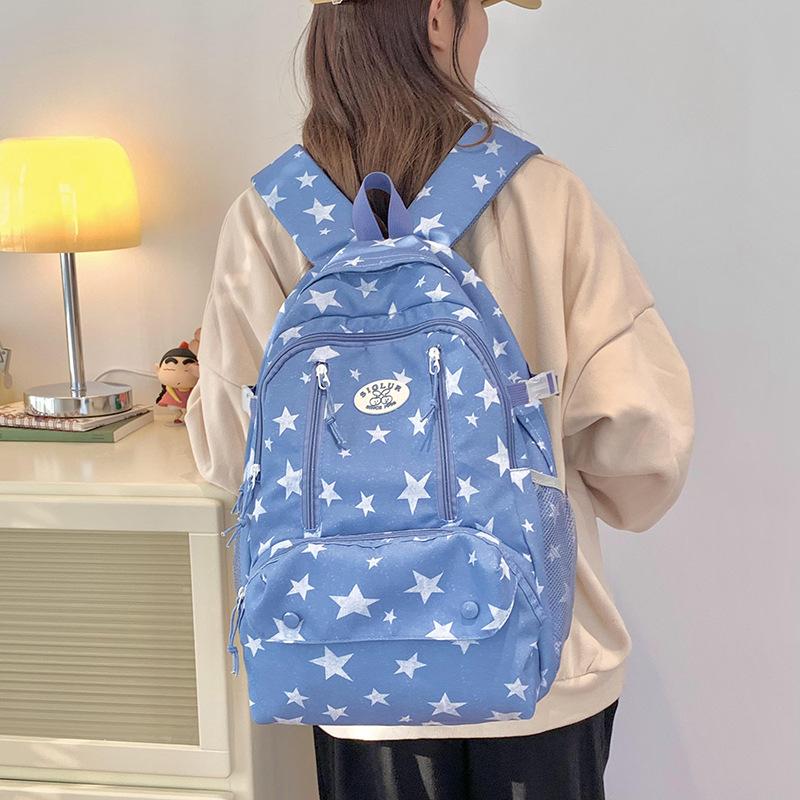 

Школьный рюкзак большой вместимости, студенческий рюкзак, новый повседневный универсальный повседневный рюкзак синий