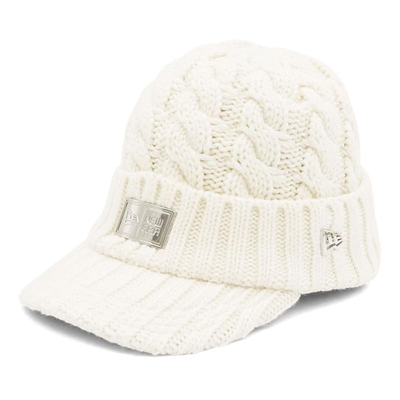 

[New Era] вязаная шапка newera с козырьком Visor Knit 14509772 NER35K2658 кремовый/серебристо-белый Shiro БЕСПЛАТНО Металлическая коробка с логотипом и флагом ONSPOTZ специальный заказ для мужчин