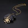 Teamer The Bigbang Theory Atom Galaxy Planet Pendant Necklace Stainless Steel Choker Star Universe Science Jewelry for Women