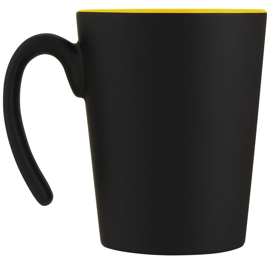 Glass "Oli" 360 Ml Ceramic Mug with Handle Yellow