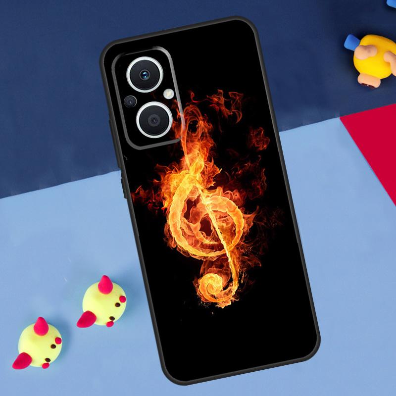 Musical Notes Violin Classical Music For OPPO Reno 12F 13F 14F 11F 10 11 12 13 14 Pro 8T 7 8 Lite OPPO Find X9 X8 X6 X5 Pro Case